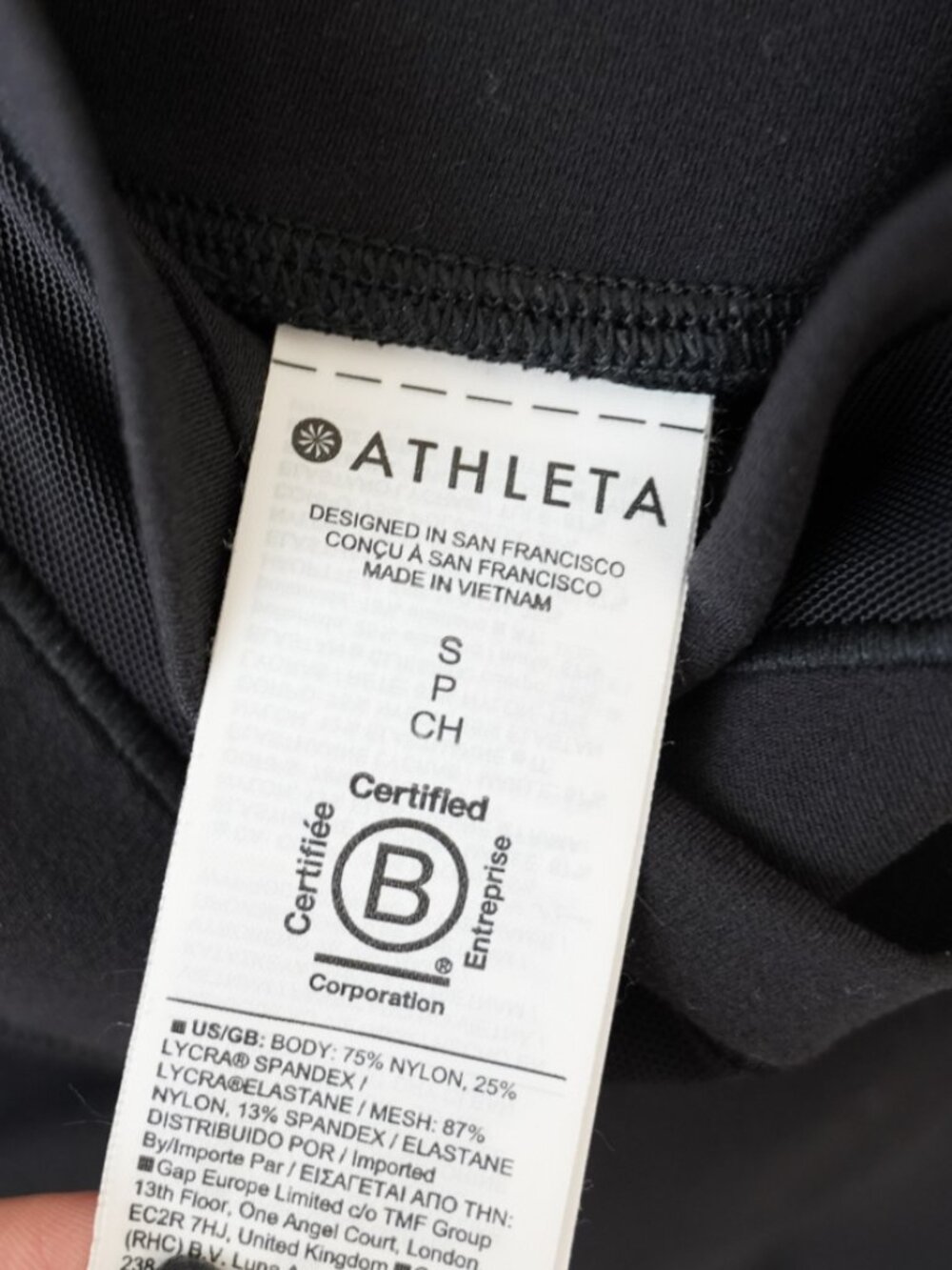 Athleta Salutation Stash 7/8 Leggings High Rise Mesh Crossover Black - Picture 2 of 5